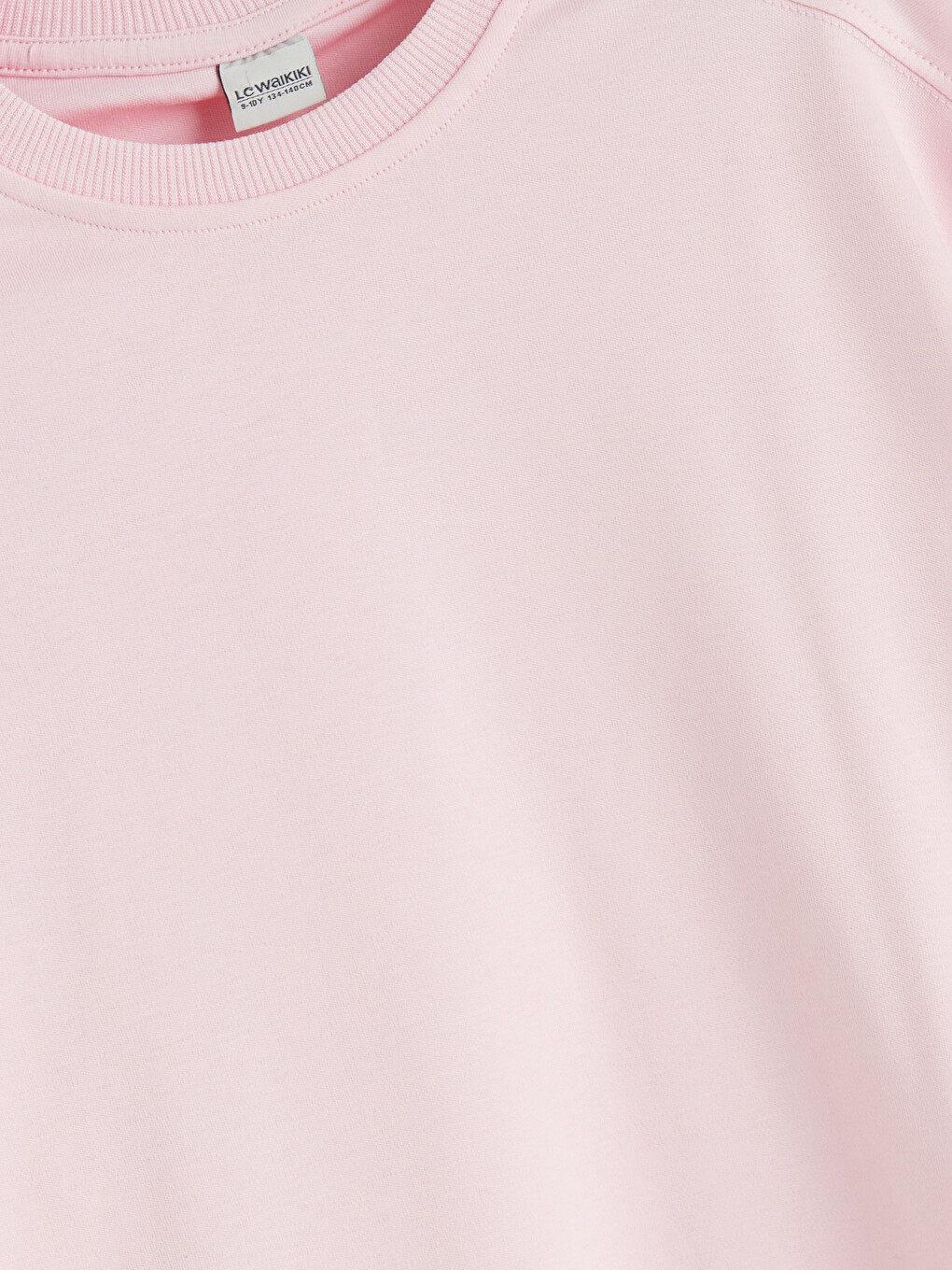 Pembe Kısa Kollu Bisiklet Yaka Kız Çocuk Tişört-2