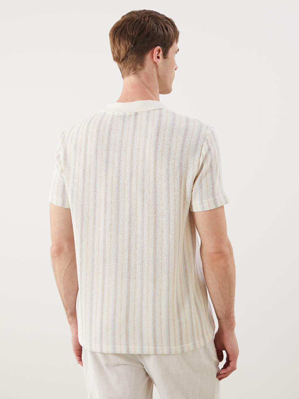 LCW Vision Polo Neck Striped Men's T-Shirt -S5QQ56Z8-LFC