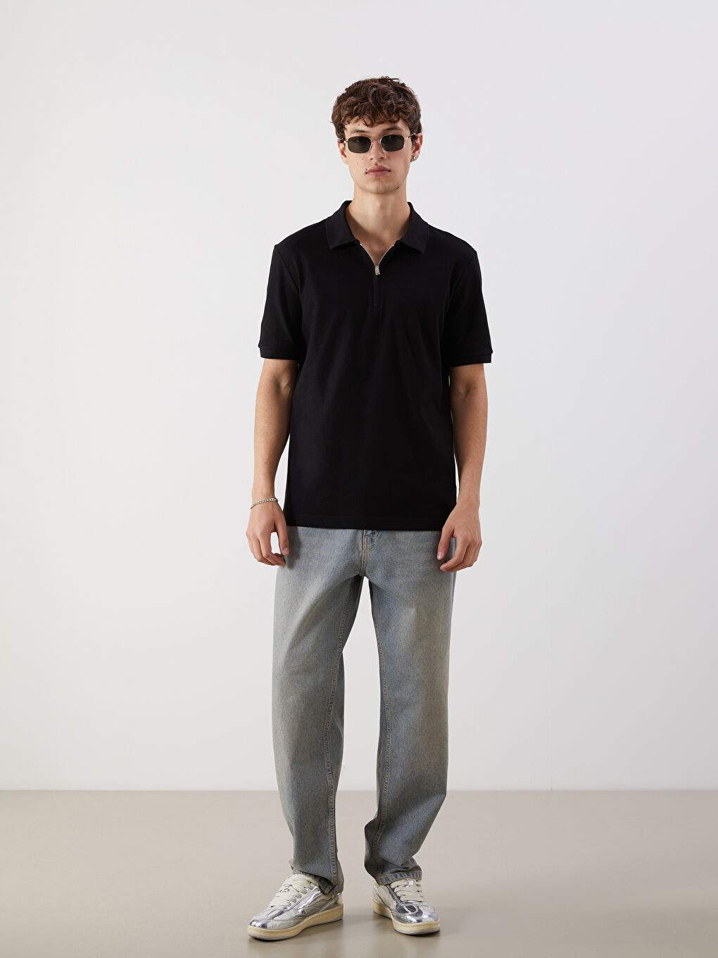 Men's Polo Neck T-Shirt -S5QQ59Z8-CVL