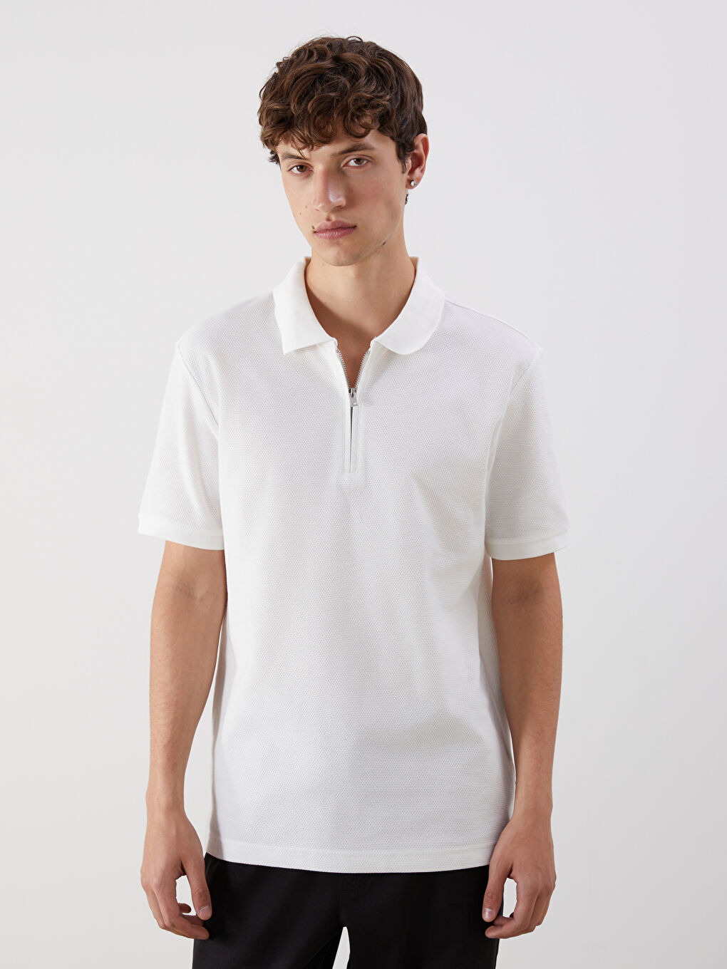 Men's Polo Neck T-Shirt -S5QQ59Z8-R9J