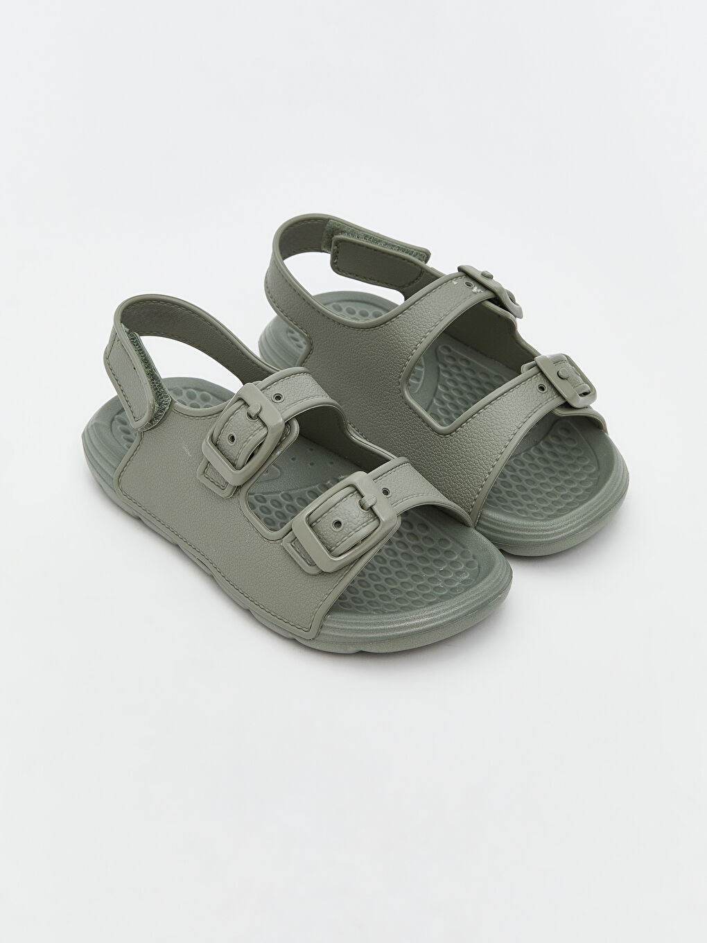 Yeşil Toka ve Cırt Cırtlı Erkek Bebek Sandalet