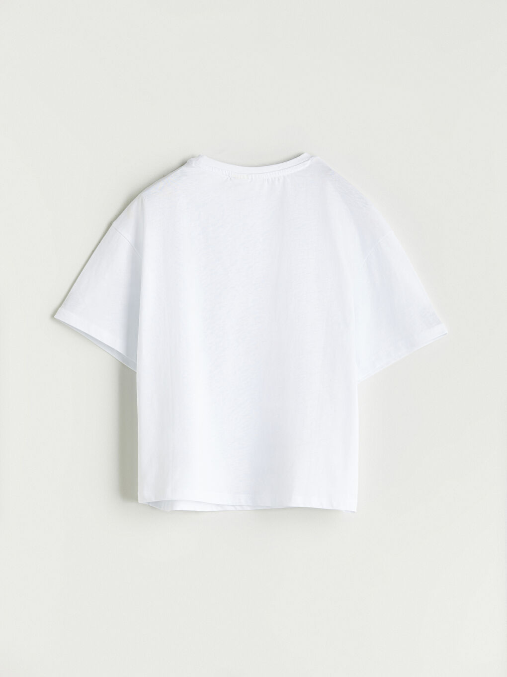 Crew Neck Stitch Printed Girls' T-Shirt-1