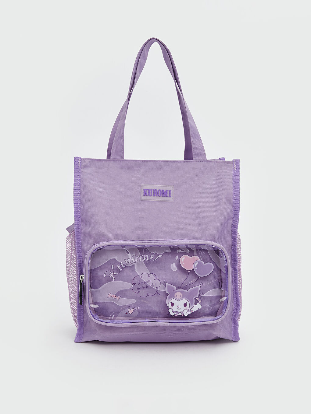 Lila Kuromi Baskılı Kız Çocuk Kol Çantası-1