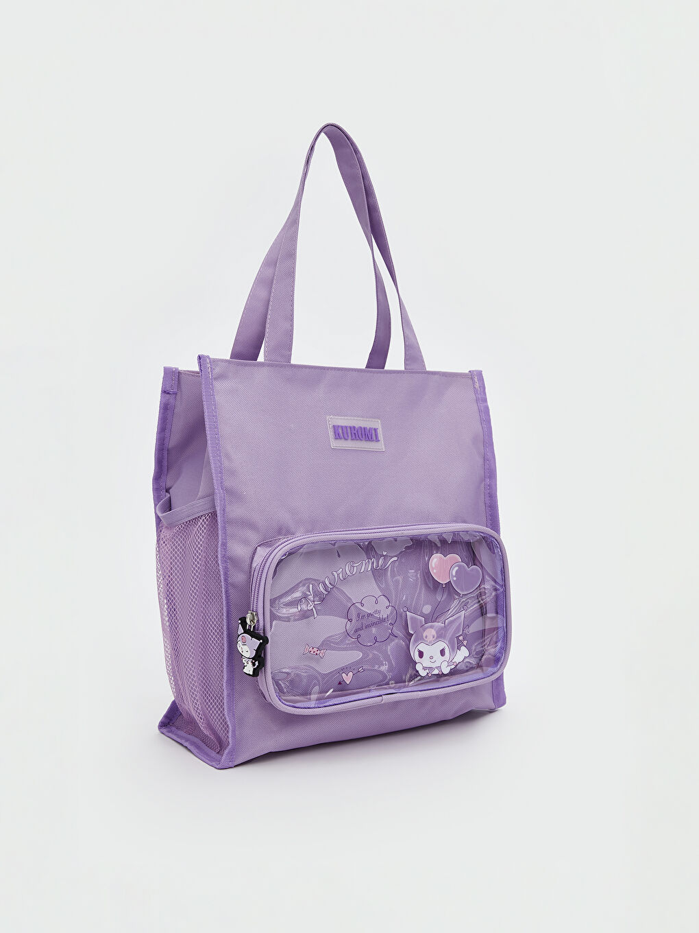 Lila Kuromi Baskılı Kız Çocuk Kol Çantası-3