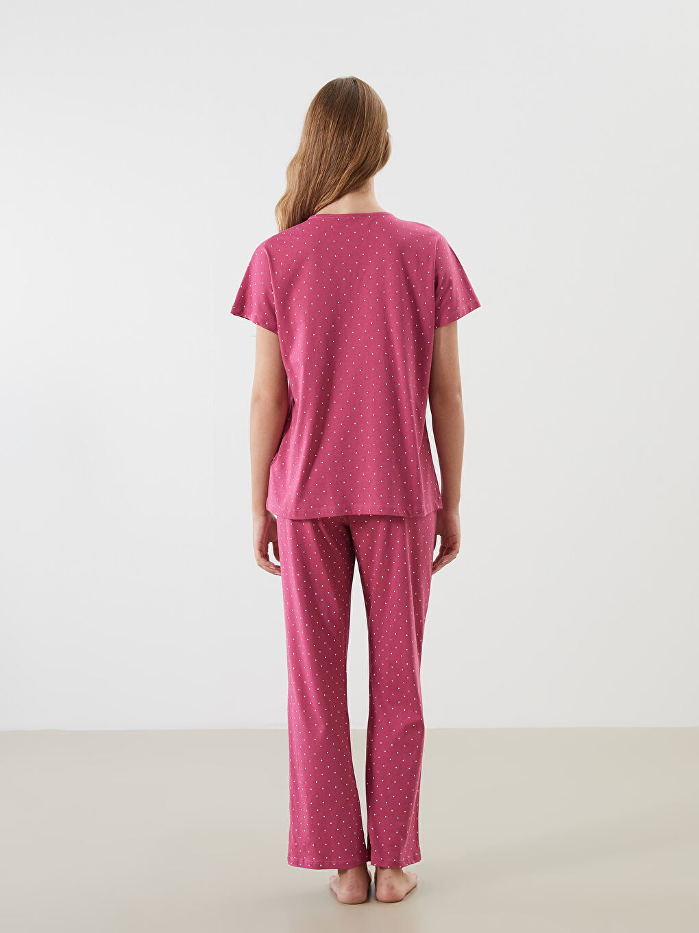 LCW DREAM V-Neck Polka Dot Maternity Pyjama Set -S5QQ82Z8-LQU