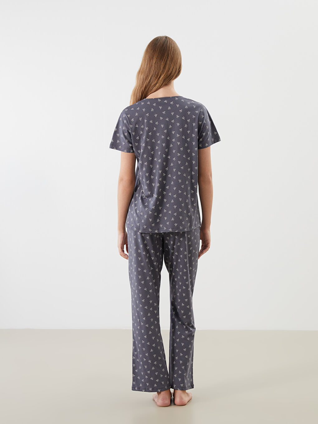 LCW DREAM V-Neck Polka Dot Maternity Pyjama Set -S5QQ82Z8-LRX