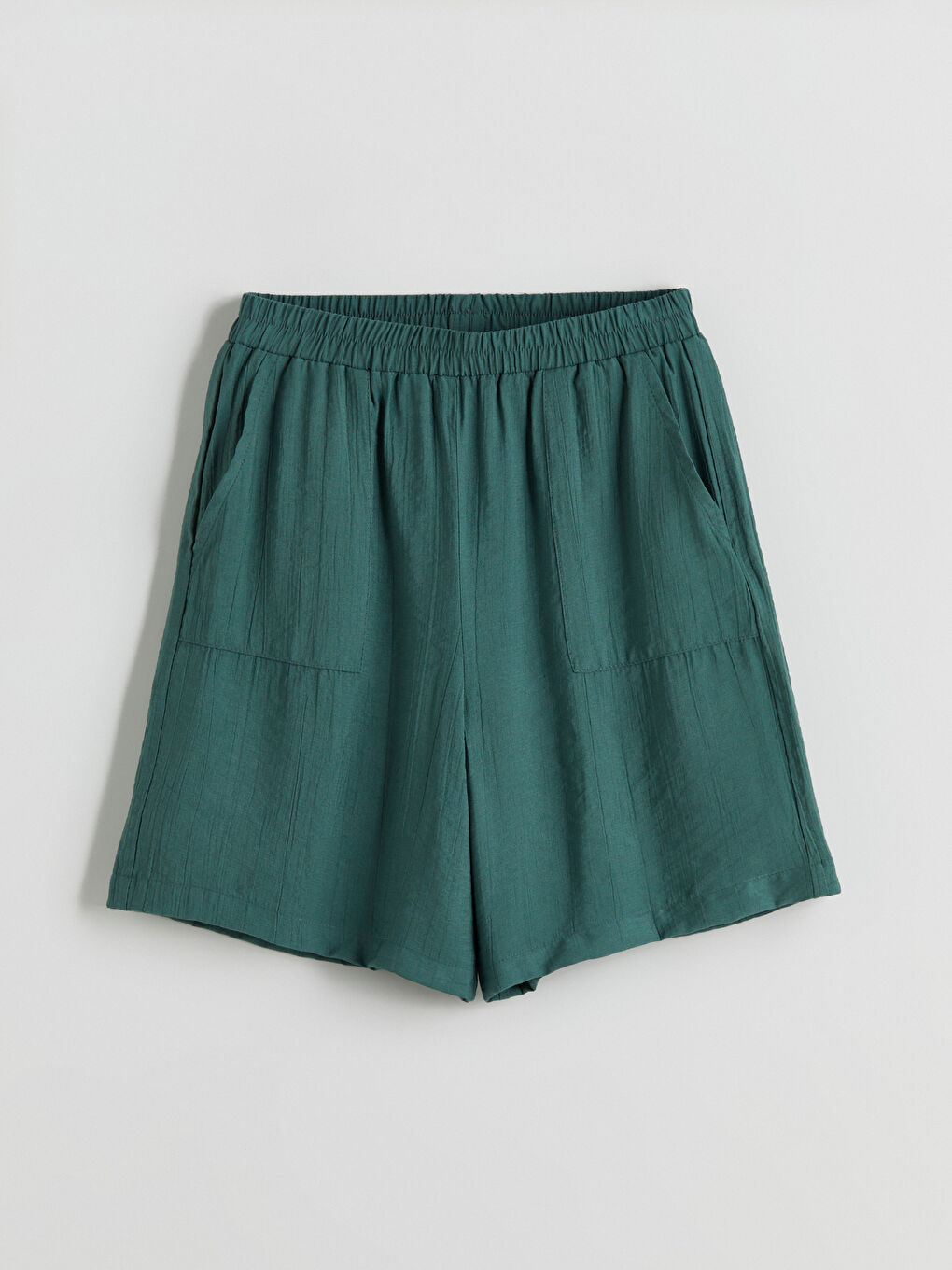 Elasticated Waist Textured Women's Shorts -S5QQ95Z8-EAW