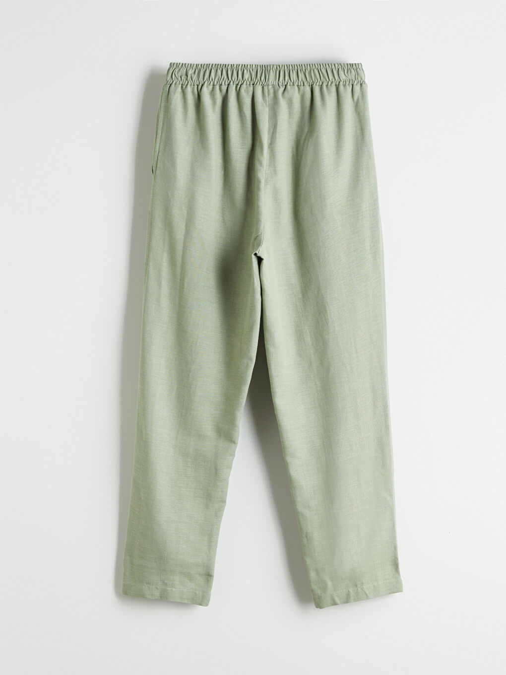 Women's Elastic Waist Linen Blend Trousers -S5QR01Z8-ZCY