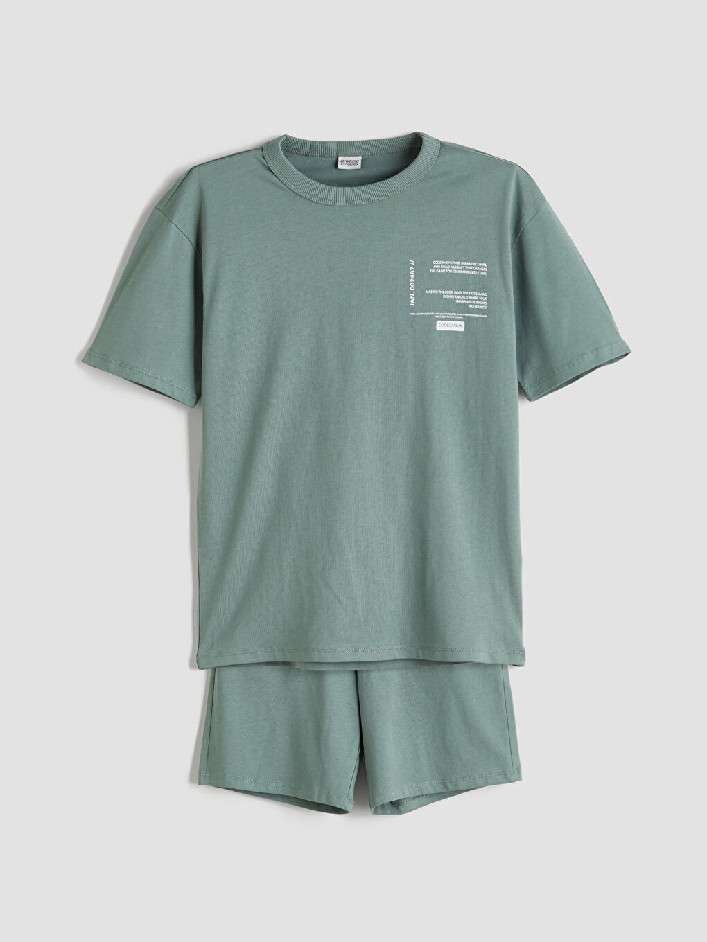 LCW Kids Crew Neck Boys' T-Shirt and Shorts -S5QR11Z4-GN2