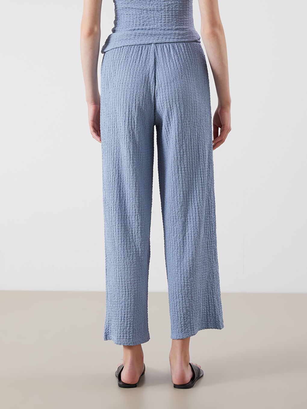 XSIDE Elasticated Waist Textured Women's Trousers -S5QR30Z8-DUJ