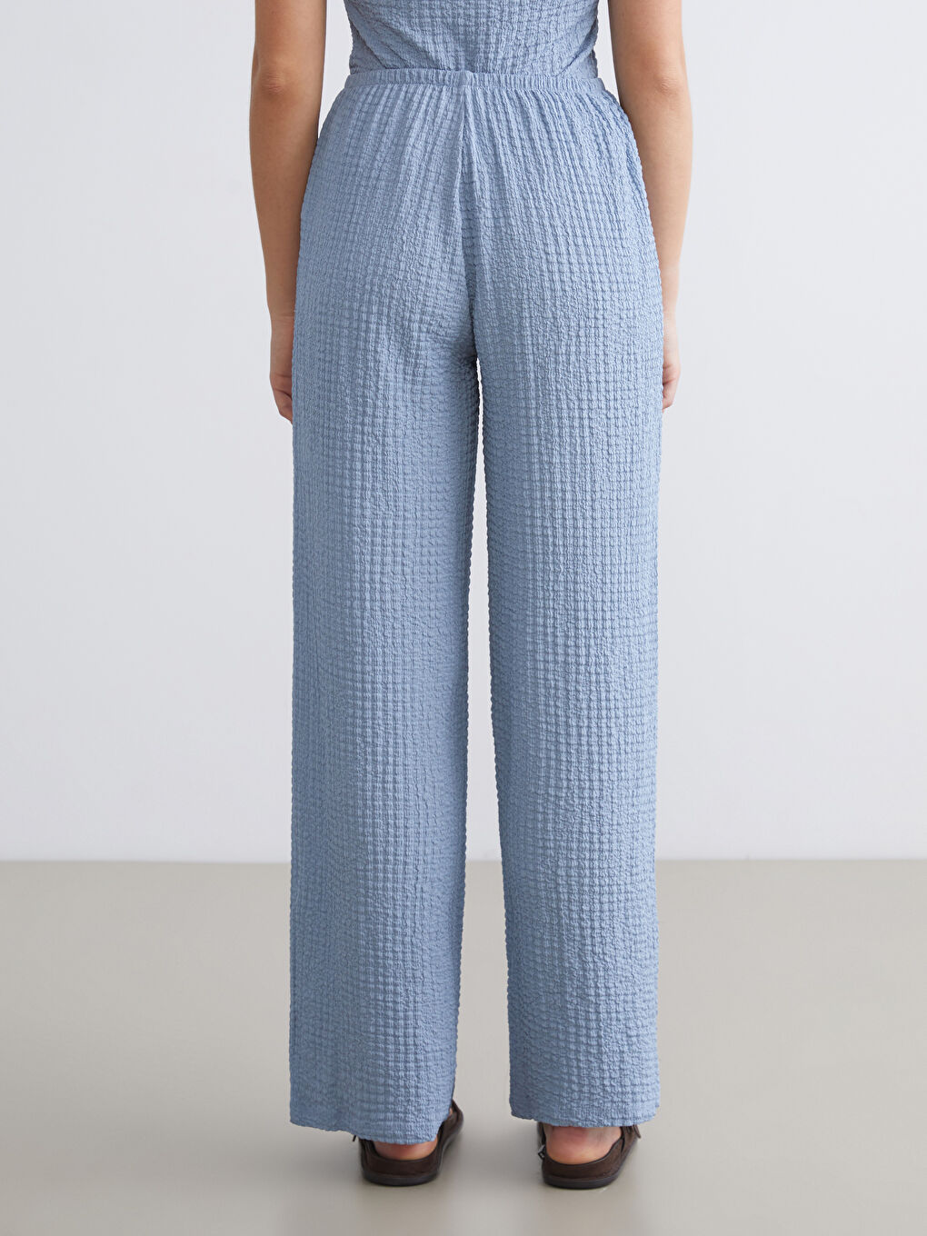 XSIDE Pantalon Texturé à Taille Élastiquée pour Femmes -S5QR30Z8-DUJ
