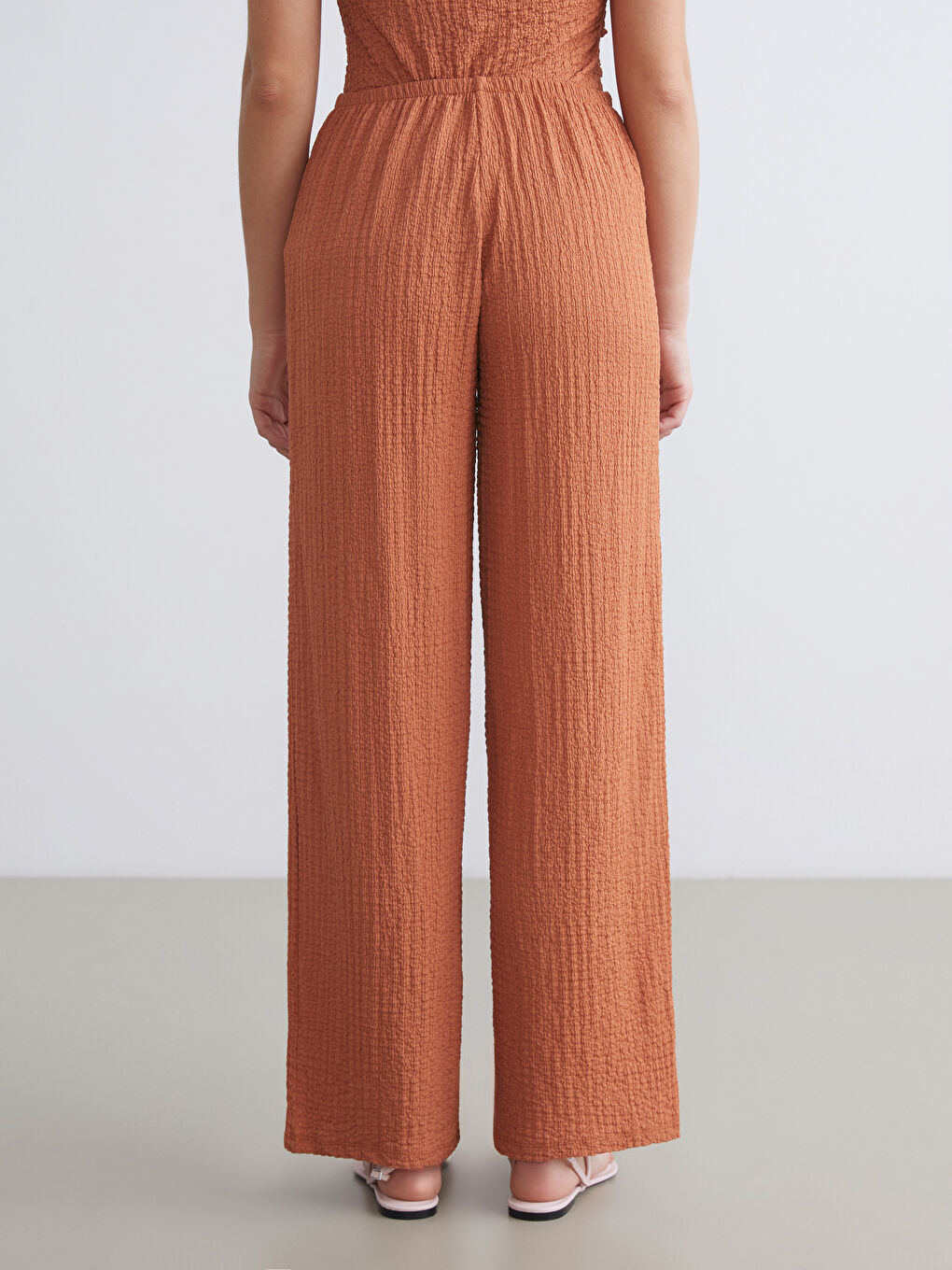 XSIDE Pantalon Texturé à Taille Élastiquée pour Femmes -S5QR30Z8-L5S