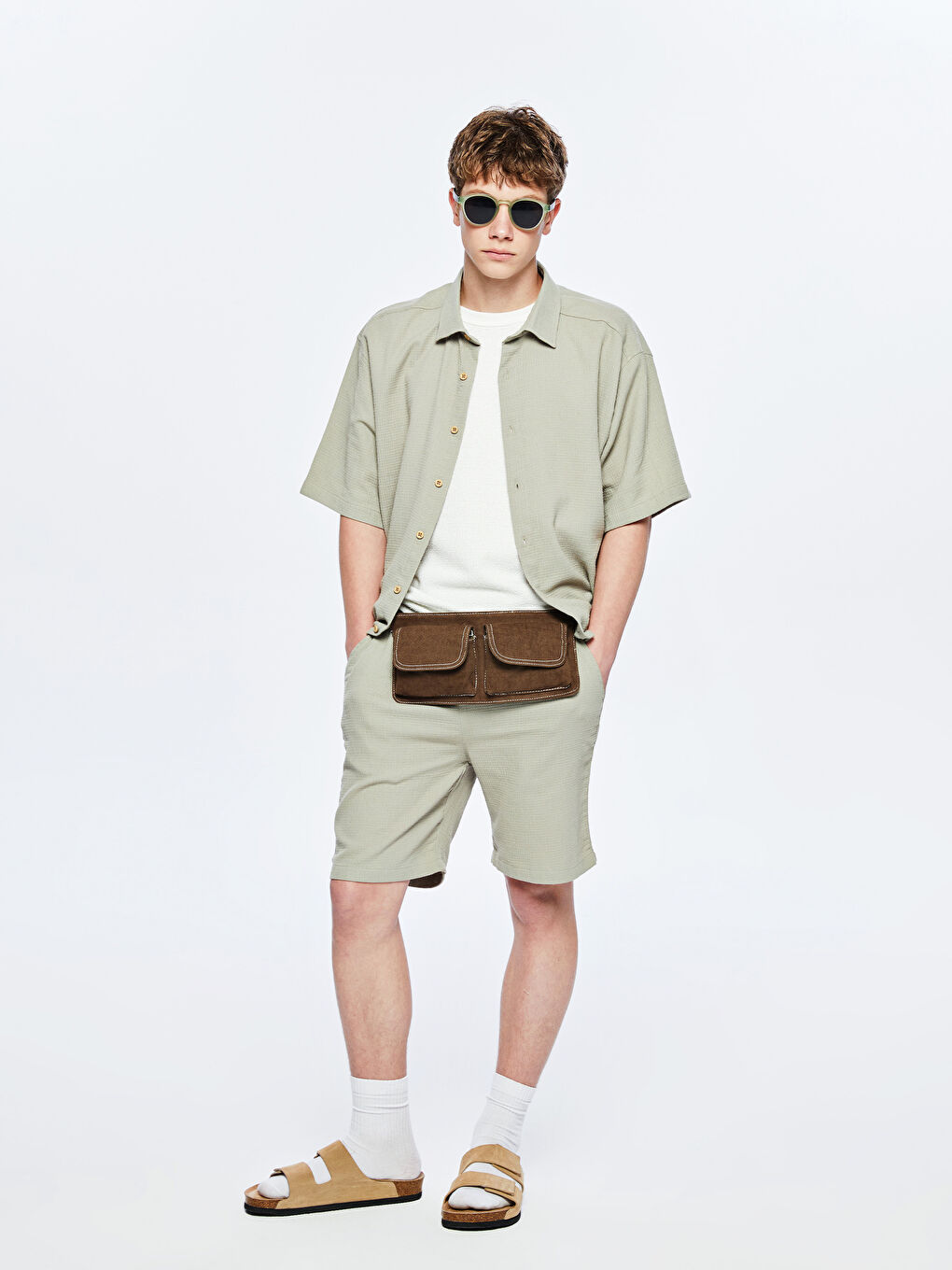 Teenage Boy GREEN Shirt -S5QR36Z4-GHY
