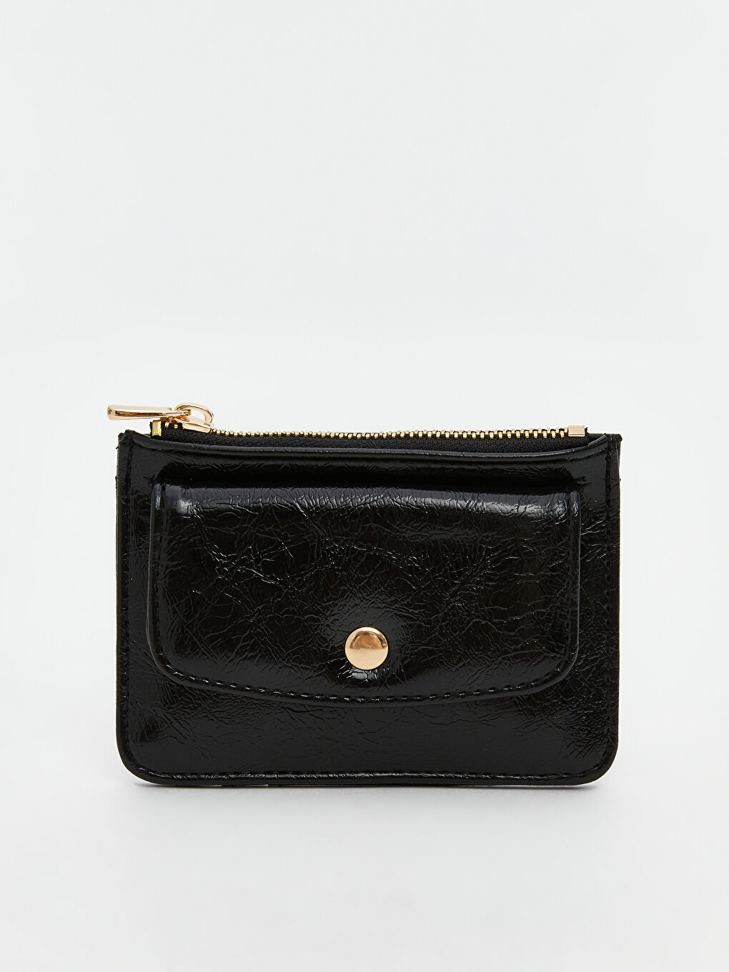 Siyah Kadın Suni Deri Cüzdan ve Kartlık