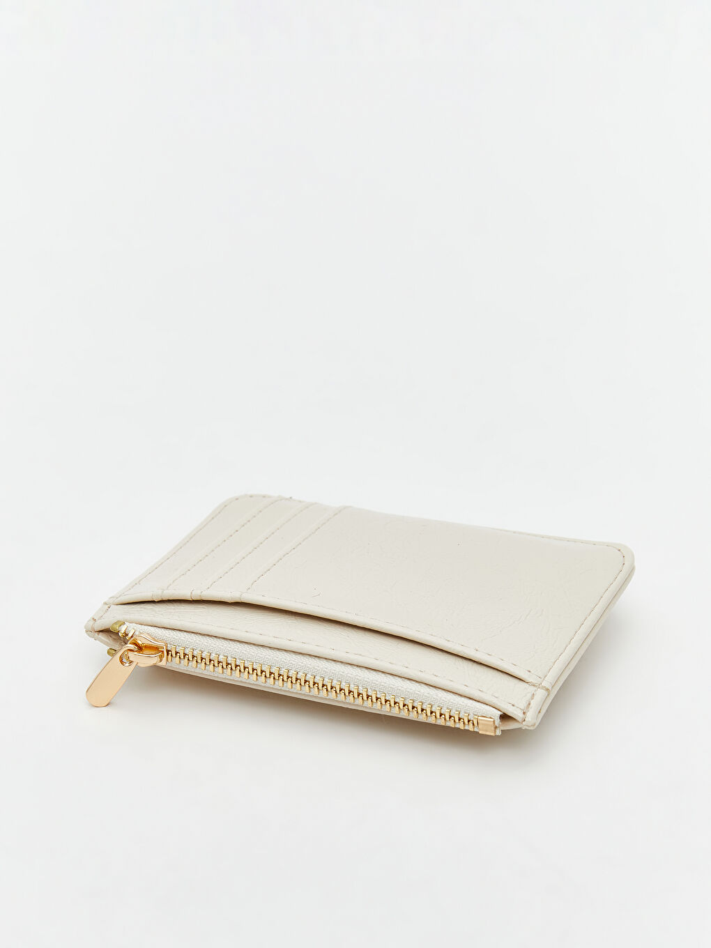 Ekru Kadın Suni Deri Cüzdan ve Kartlık-2