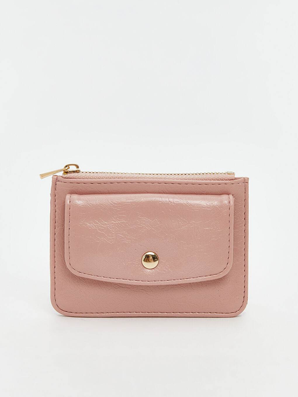 Pembe Kadın Suni Deri Cüzdan ve Kartlık