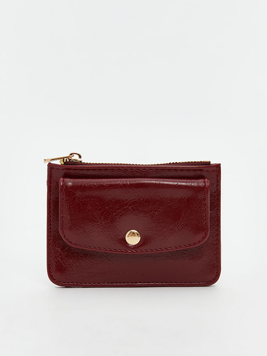 Bordo Kadın Suni Deri Cüzdan ve Kartlık