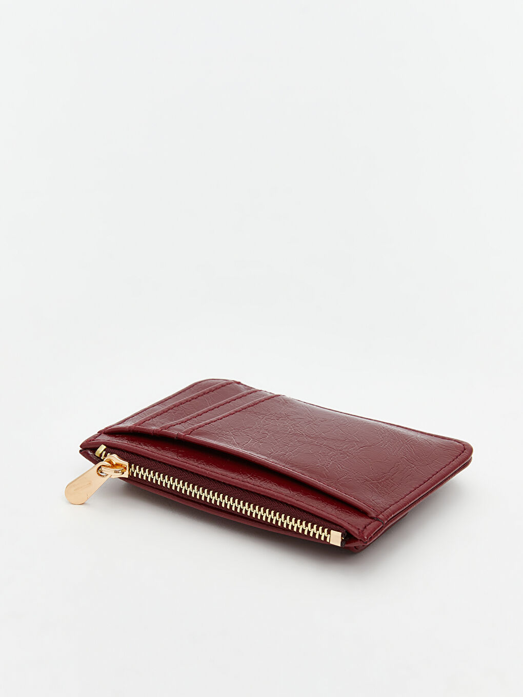 Bordo Kadın Suni Deri Cüzdan ve Kartlık-1