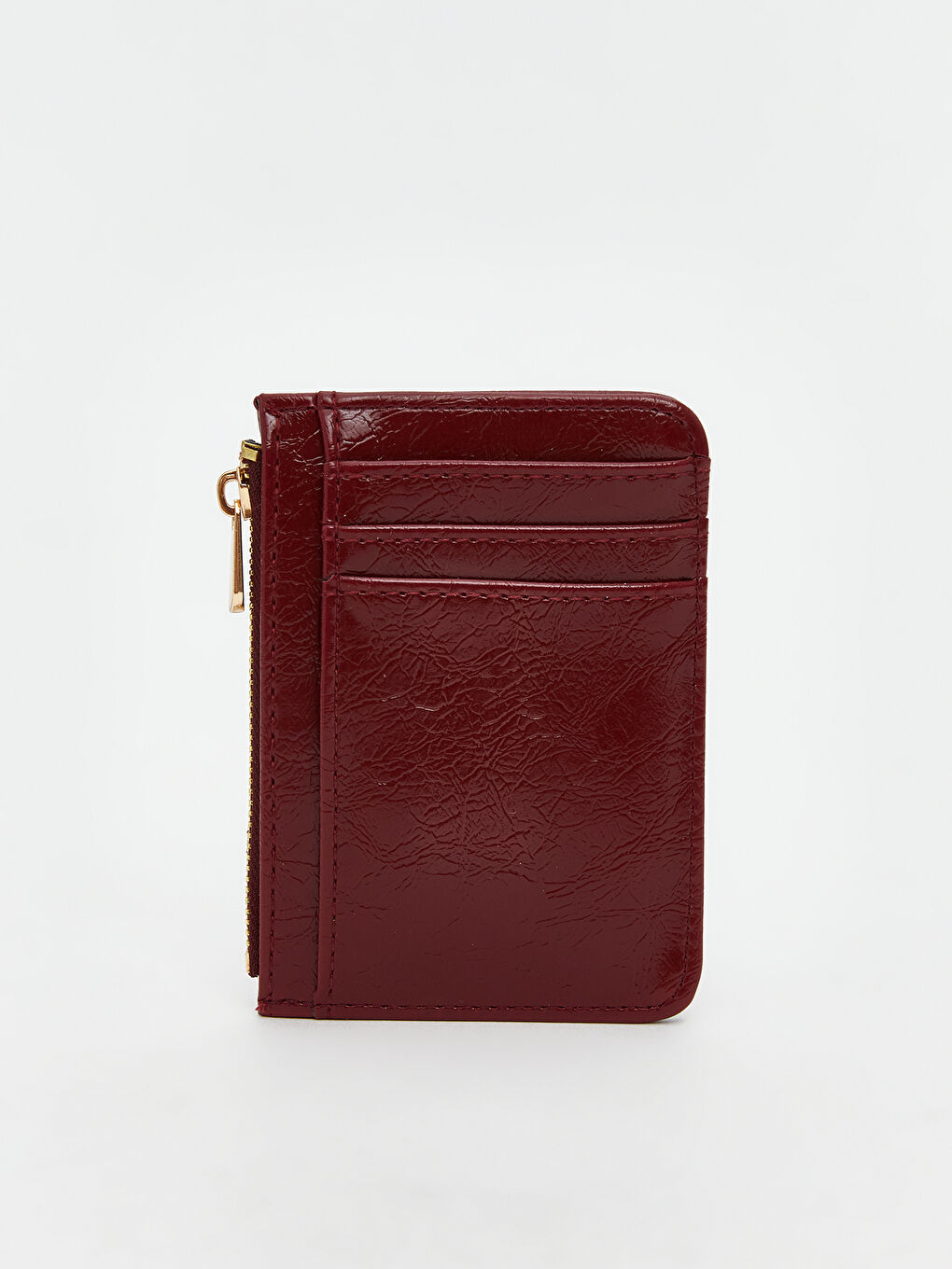 Bordo Kadın Suni Deri Cüzdan ve Kartlık-2