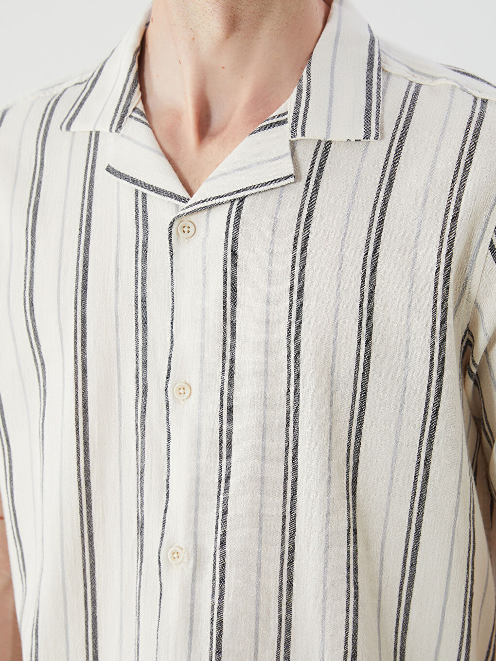 SOUTHBLUE Regular Fit Short Sleeve Striped Men's Shirt -S5QR50Z8-LEG