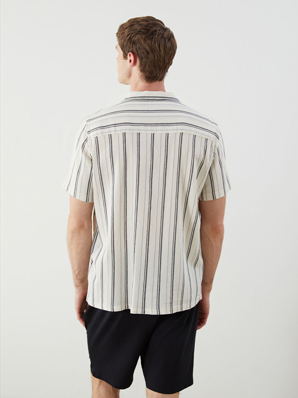 SOUTHBLUE Regular Fit Short Sleeve Striped Men's Shirt -S5QR50Z8-LEG