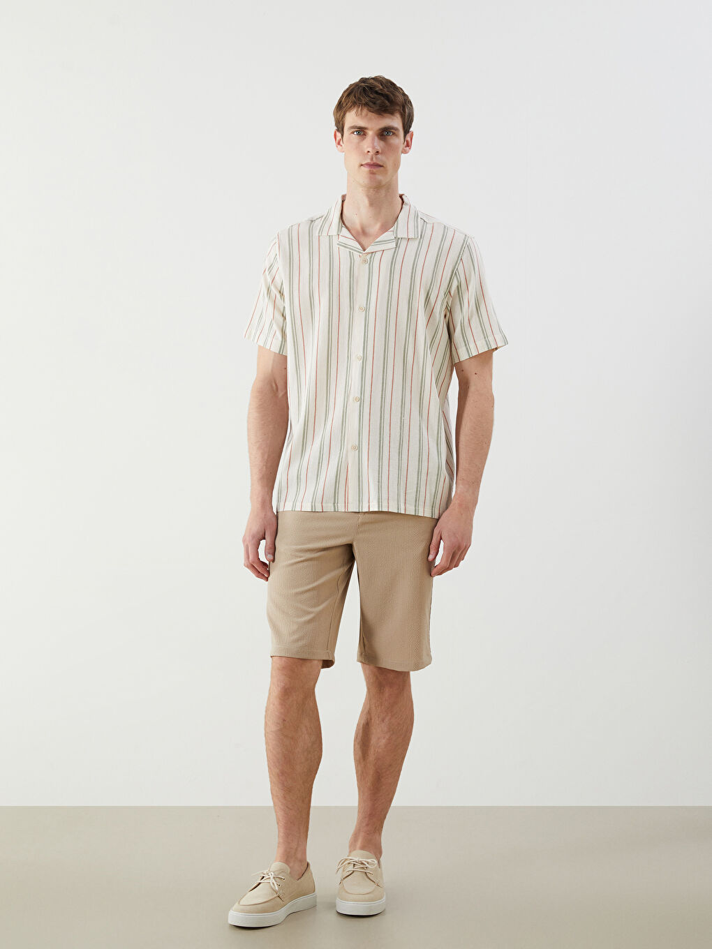 SOUTHBLUE Regular Fit Short Sleeve Striped Men's Shirt -S5QR50Z8-LHE