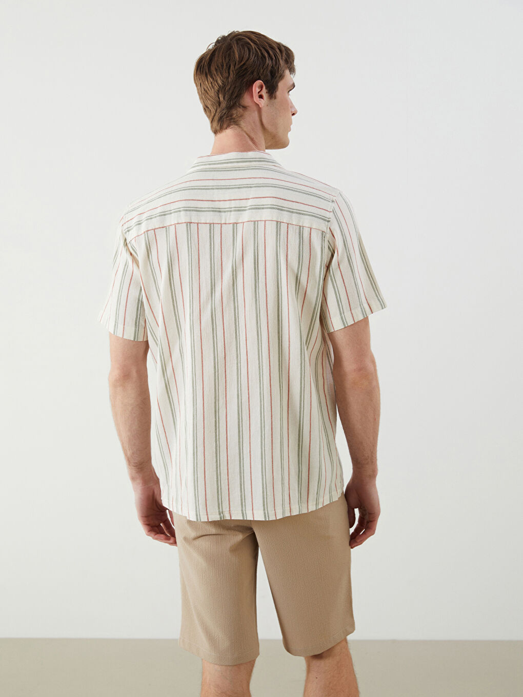 SOUTHBLUE Regular Fit Short Sleeve Striped Men's Shirt -S5QR50Z8-LHE