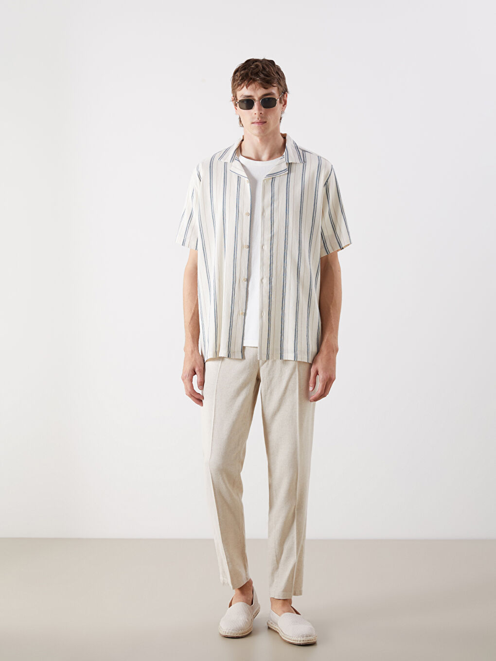 SOUTHBLUE Regular Fit Short Sleeve Striped Men's Shirt -S5QR50Z8-ELZ