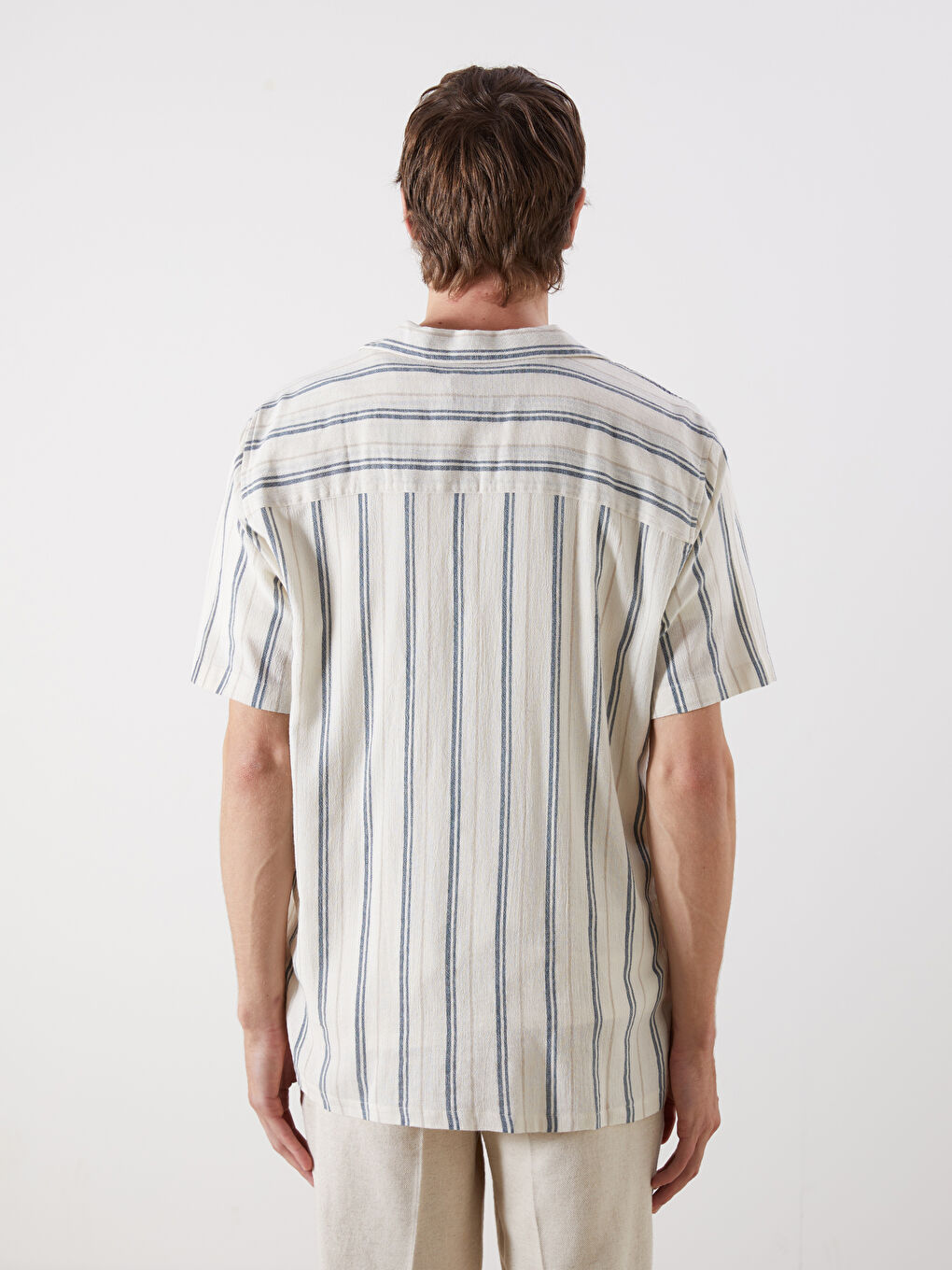 SOUTHBLUE Regular Fit Short Sleeve Striped Men's Shirt -S5QR50Z8-ELZ