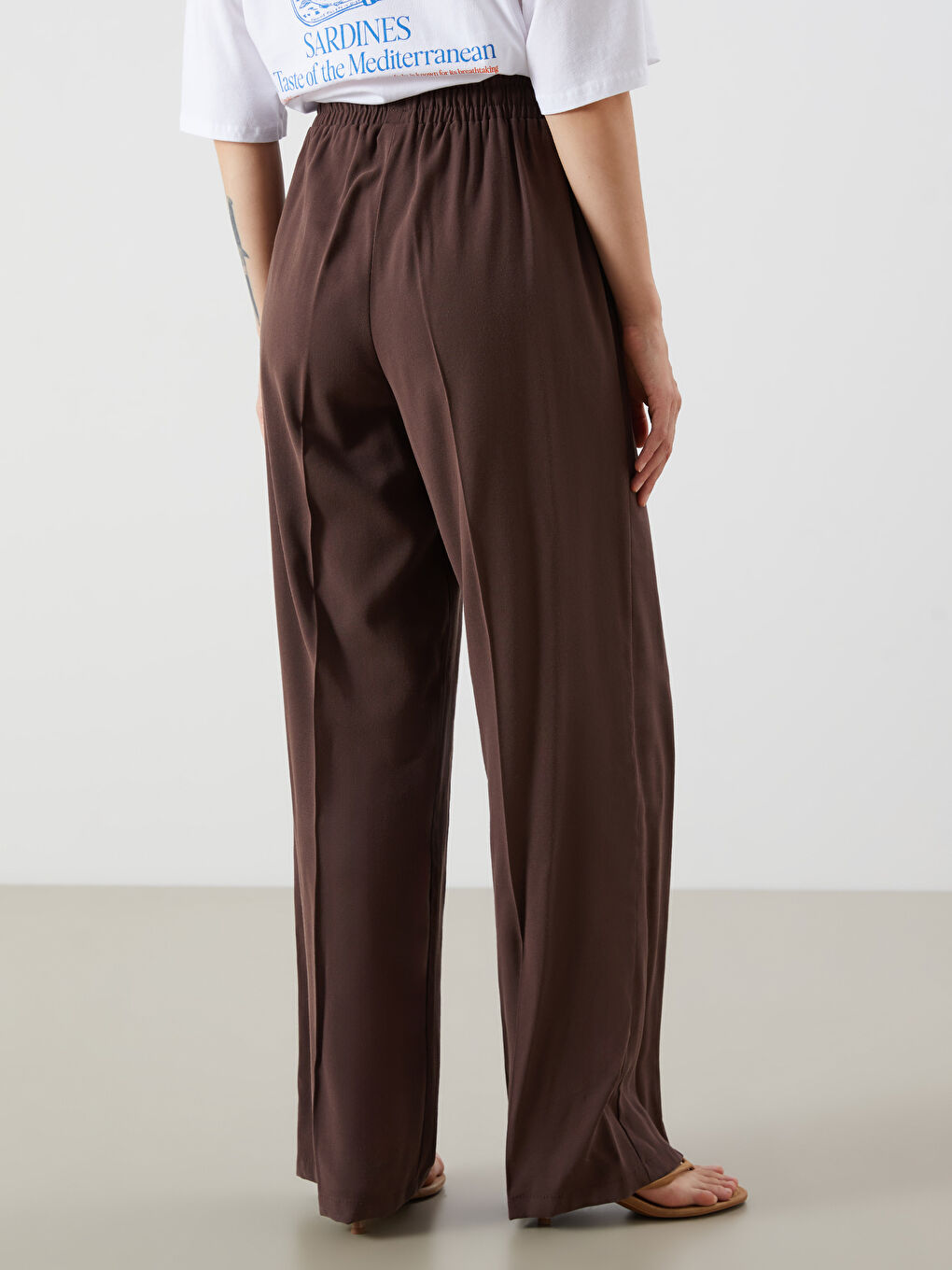 Pantalone sa elastičnim strukom za žene-3