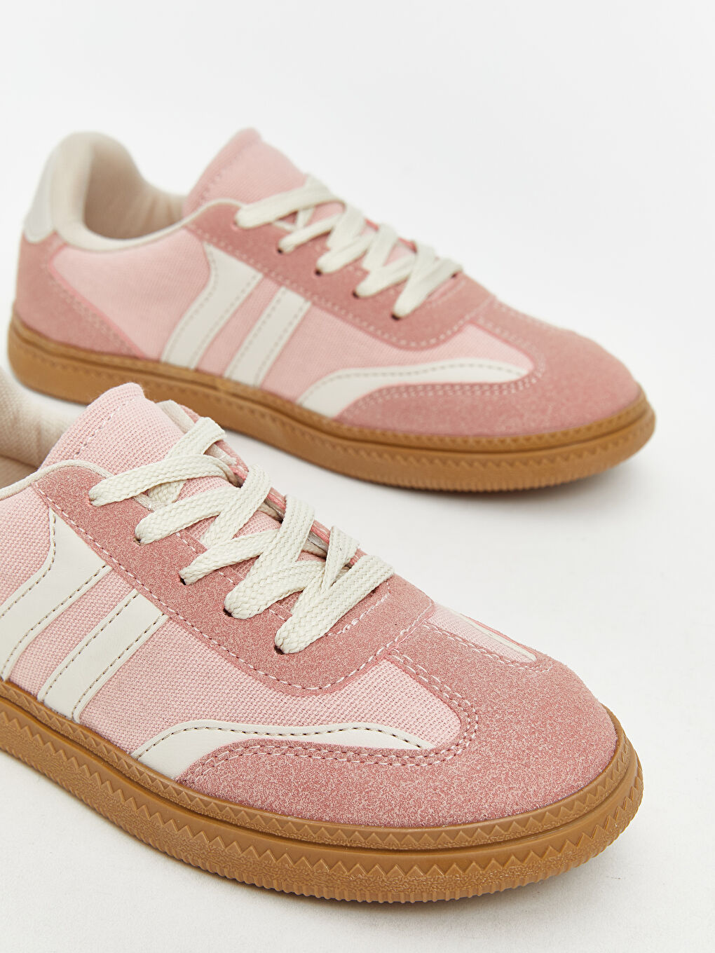 Pembe Süet Görünümlü Kız Çocuk Spor Ayakkabı-2