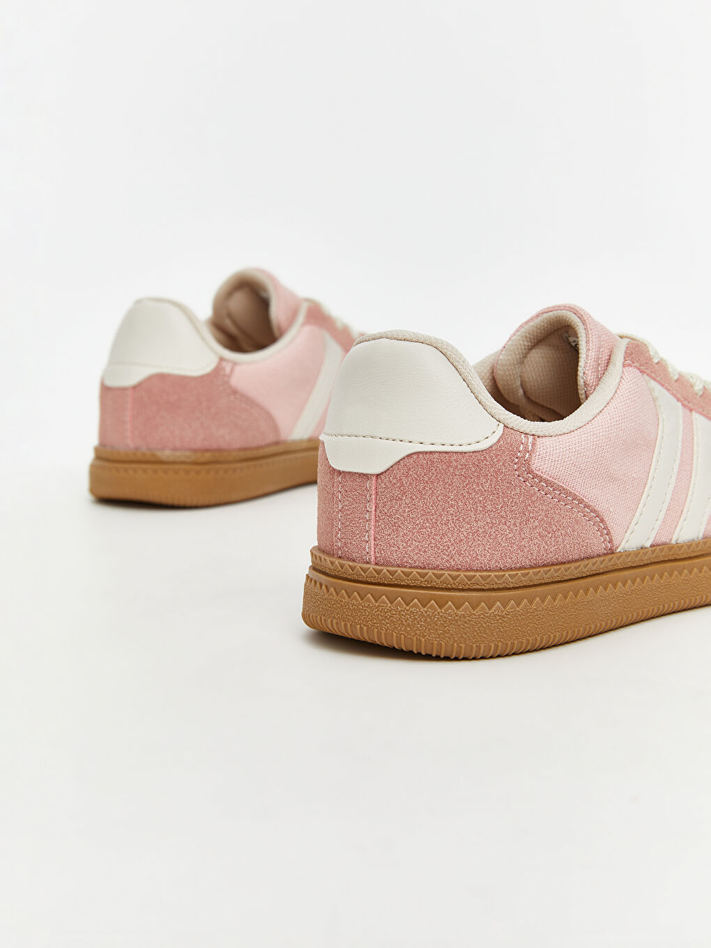 Pembe Süet Görünümlü Kız Çocuk Spor Ayakkabı-4