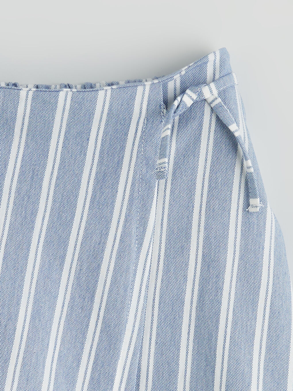 Mavi Bisiklet Yaka Çizgili Kız Çocuk Bluz ve Şort Etek-5
