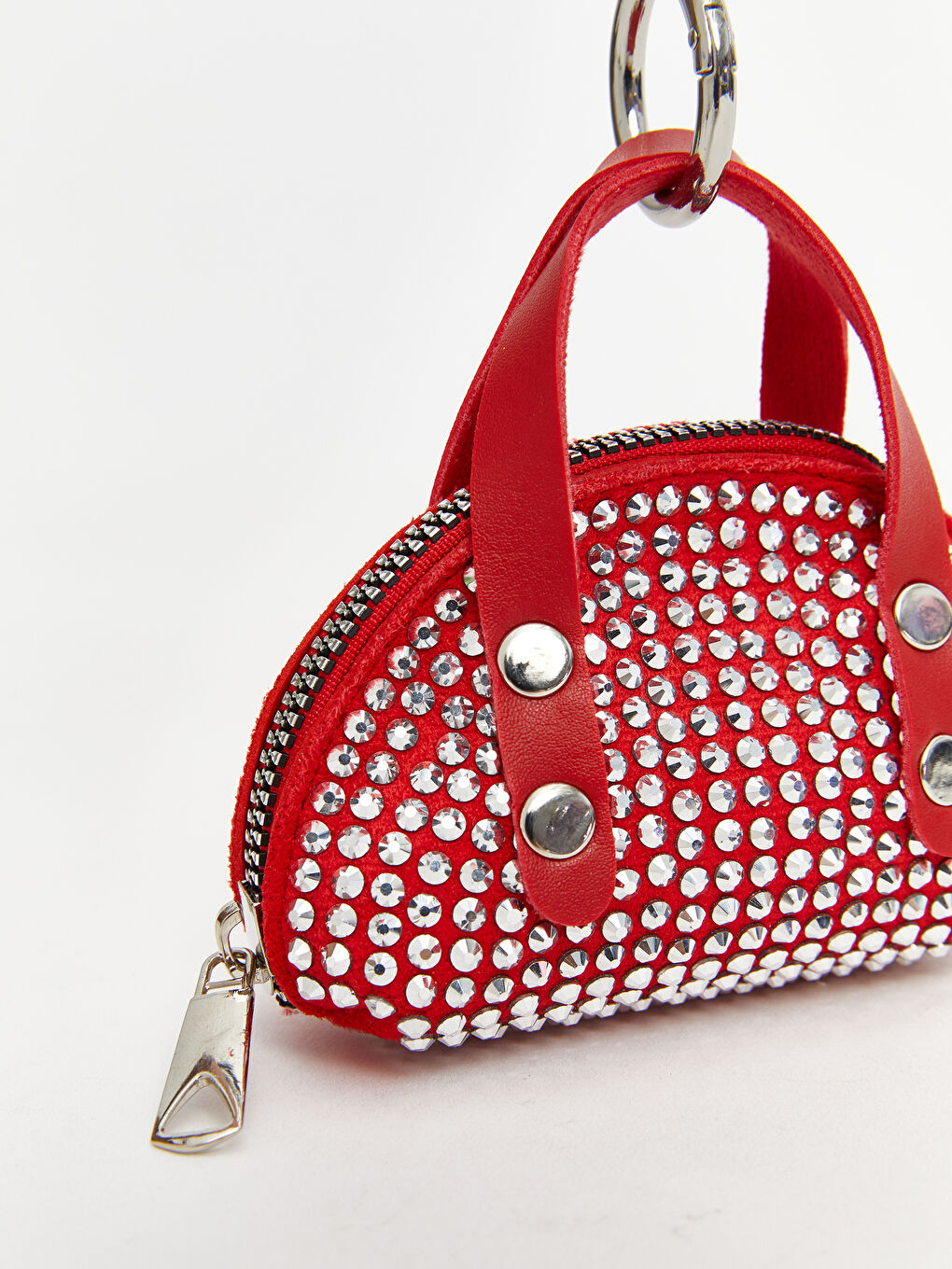 Taş Detaylı Çanta Görünümlü Anahtarlık-1