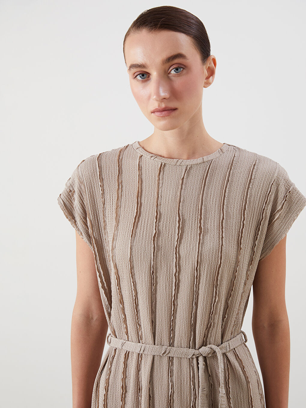 Woman BEIGE Dress -S5QR92Z8-CR8