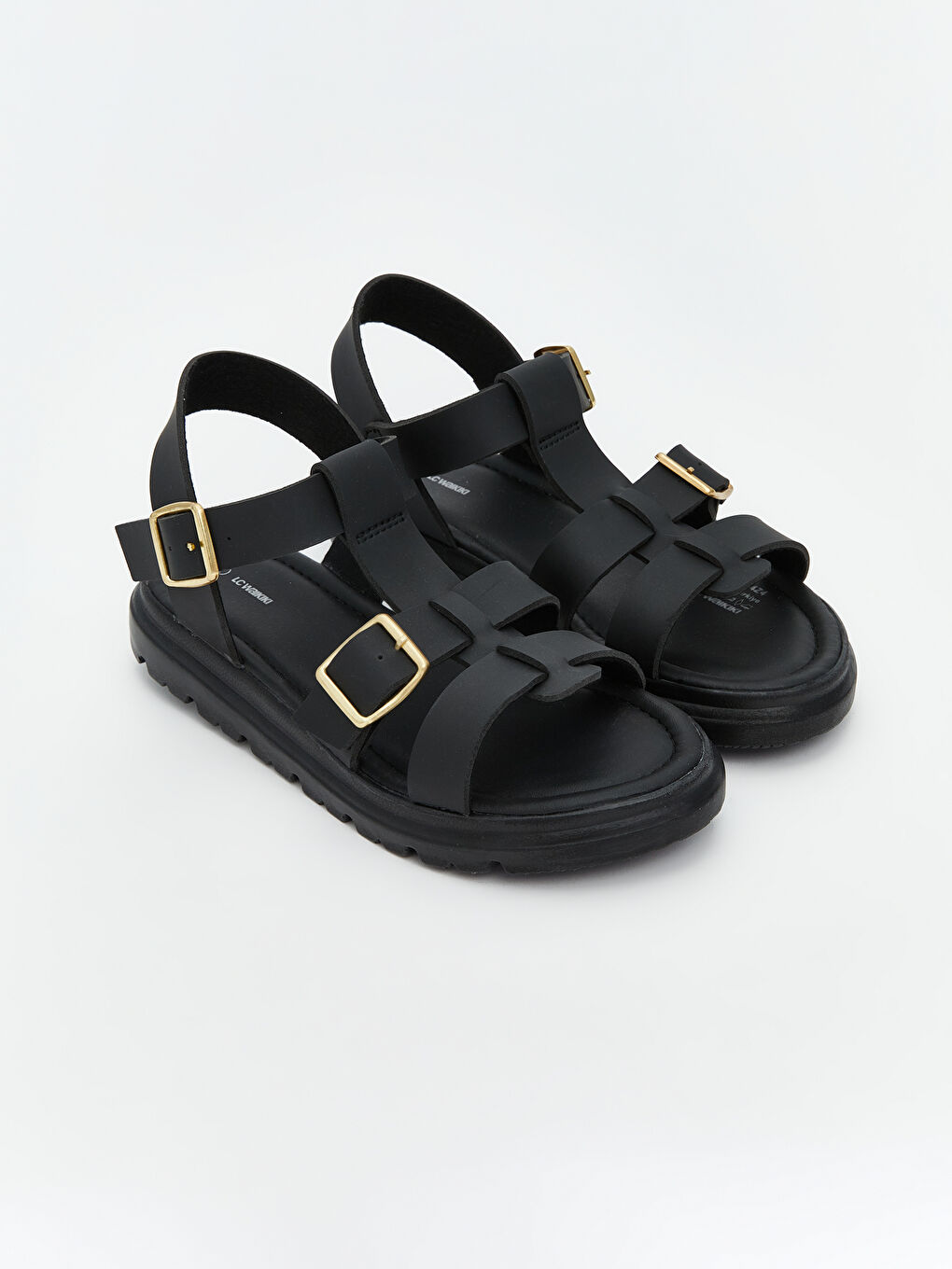 Siyah Tokalı Kız Çocuk Sandalet