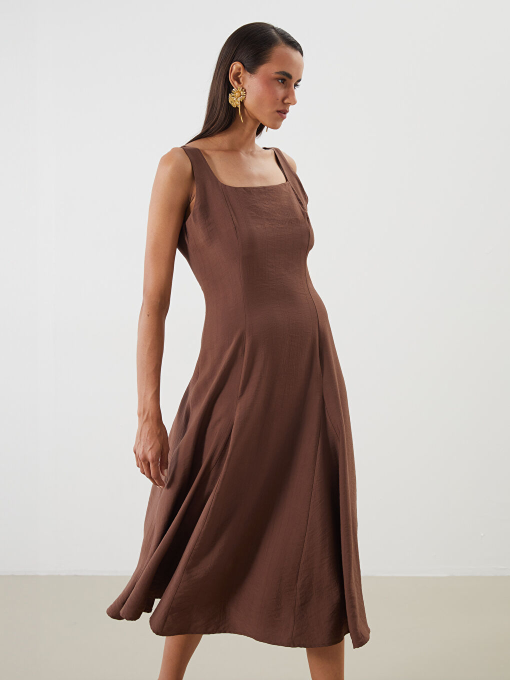 LCWAIKIKI Classic Woman BROWN Dress -S5QR96Z8-JSE