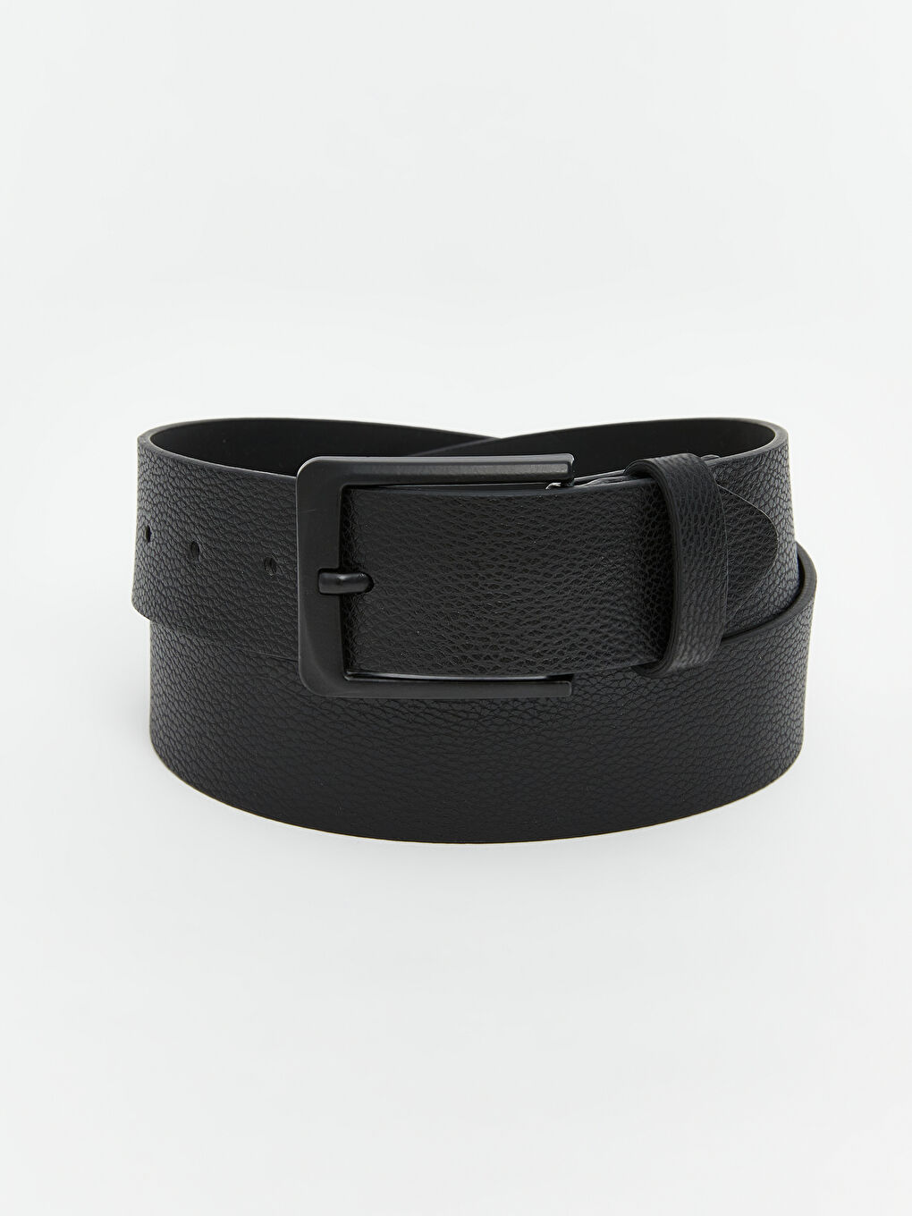 Siyah Deri Görünümlü Erkek Kemer