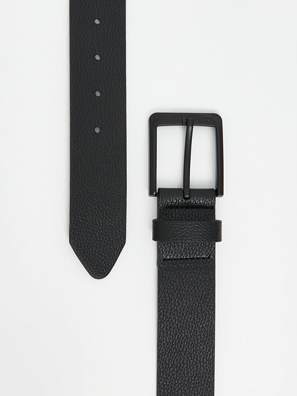 Siyah Deri Görünümlü Erkek Kemer-2