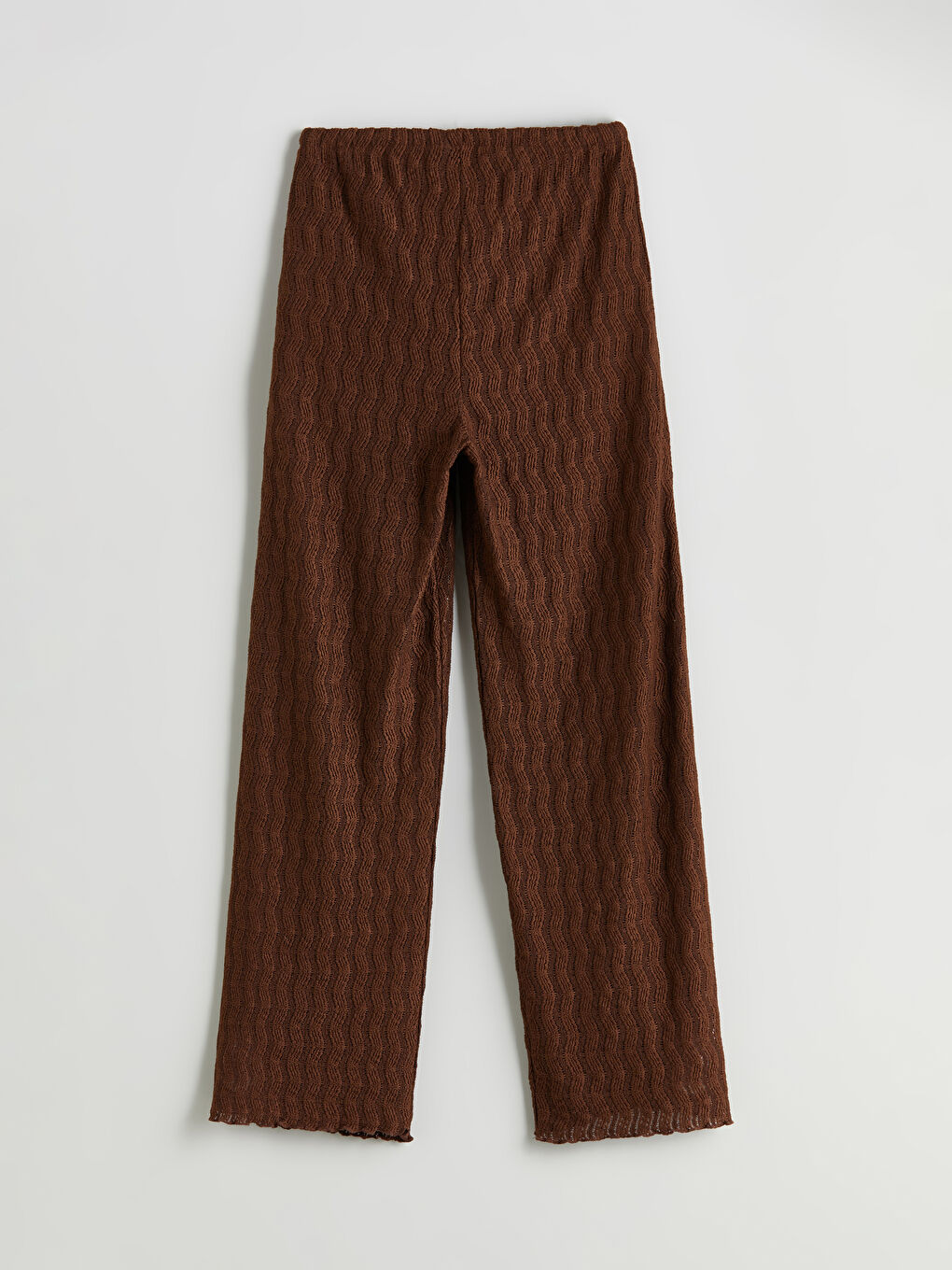 Elasticated Waist Textured Women's Trousers -S5QS61Z8-ZMQ
