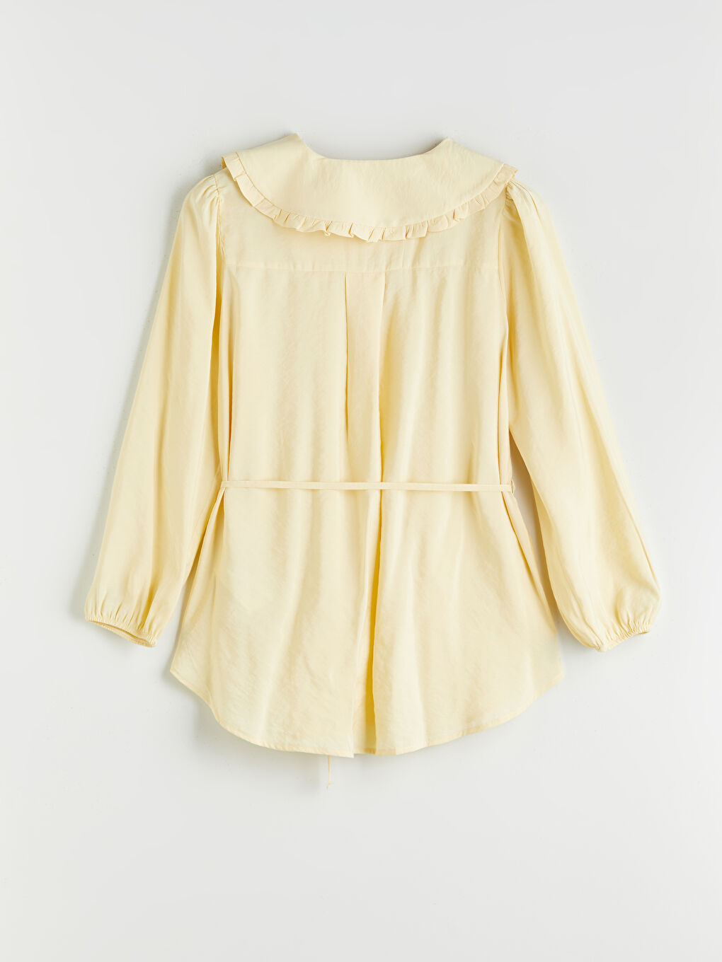 Bej Bebe Yaka Modal Karışımlı Kadın Gömlek Tunik-5