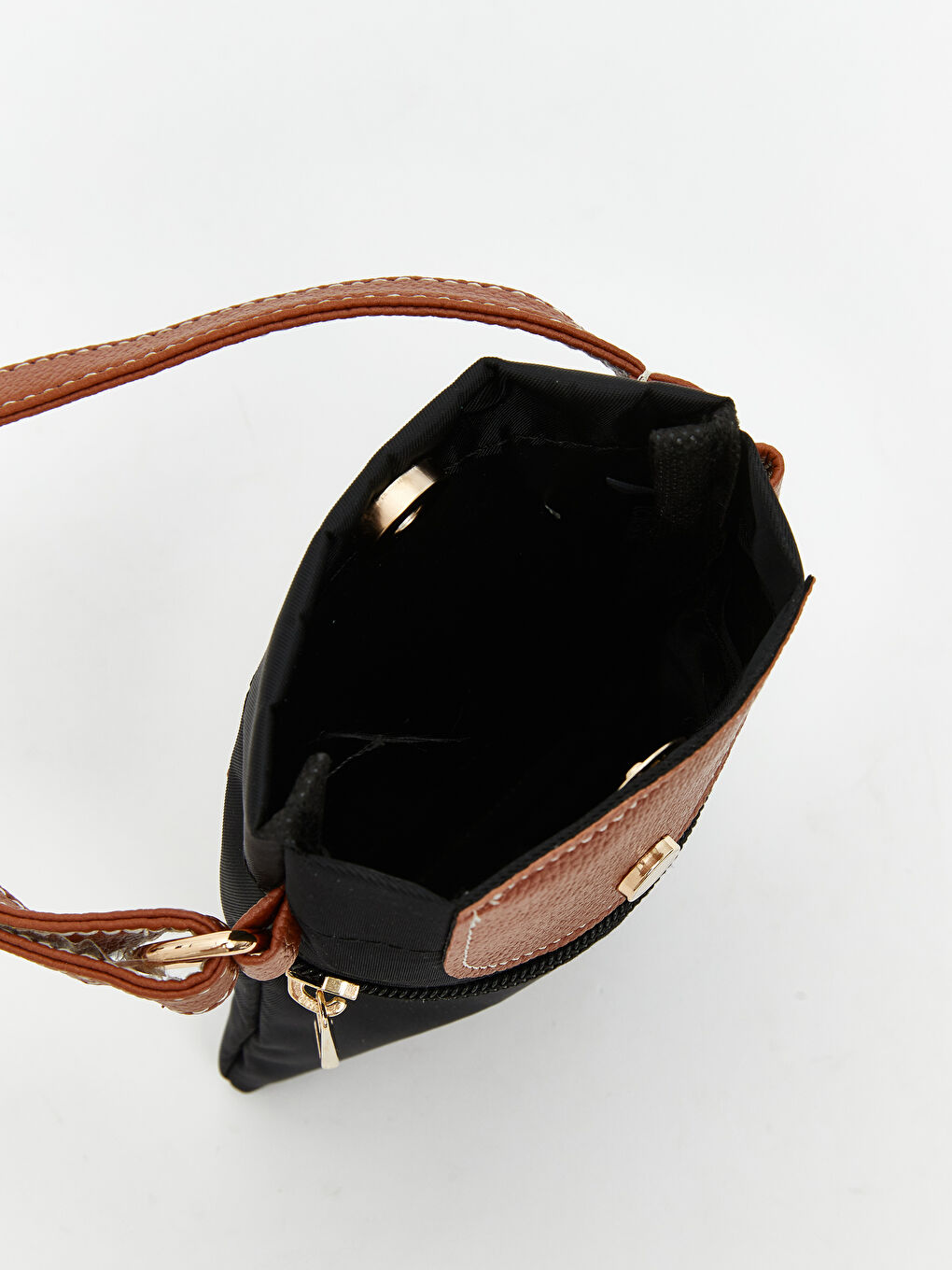 Siyah Ayarlanabilir Askılı Kadın Telefon Çantası-2