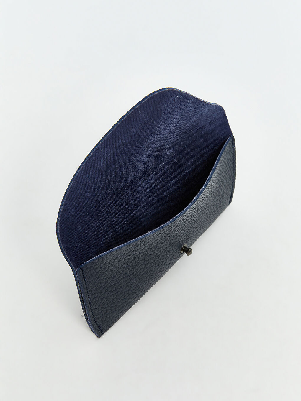 Lacivert Deri Görünümlü Erkek Gözlük Kabı-1