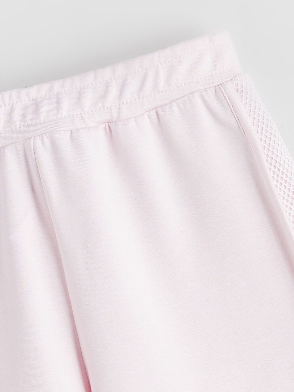 Pembe Beli Lastikli Kız Çocuk Şort-1