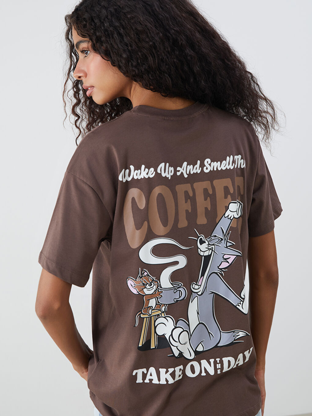 Crew Neck Tom and Jerry Printed Women's T-Shirt -S5QS86Z8-ZP7