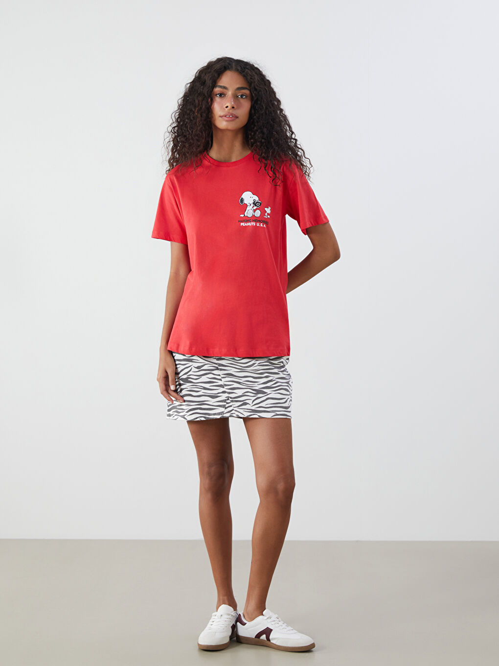 Crew Neck Snoopy Licensed Women's T-Shirt-1