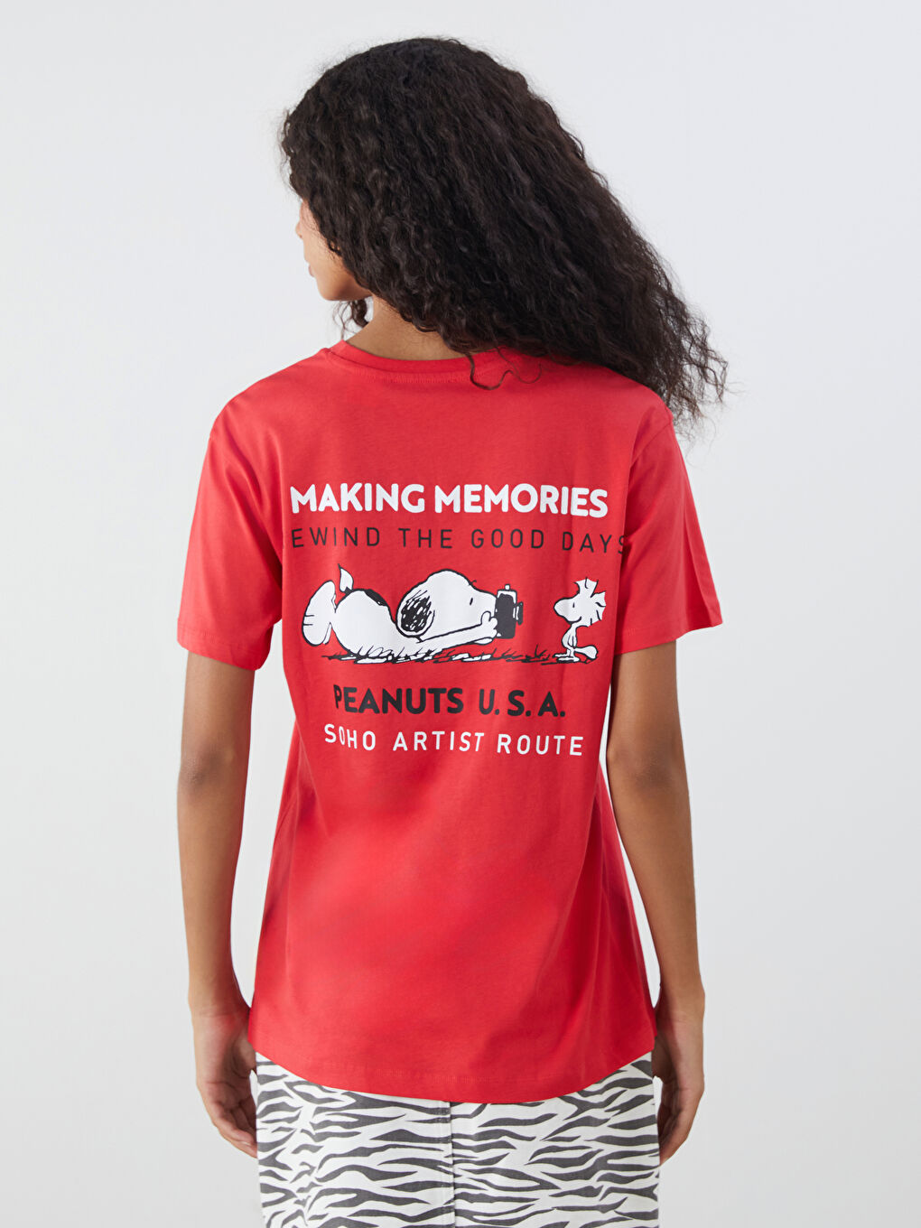 Crew Neck Snoopy Licensed Women's T-Shirt-3