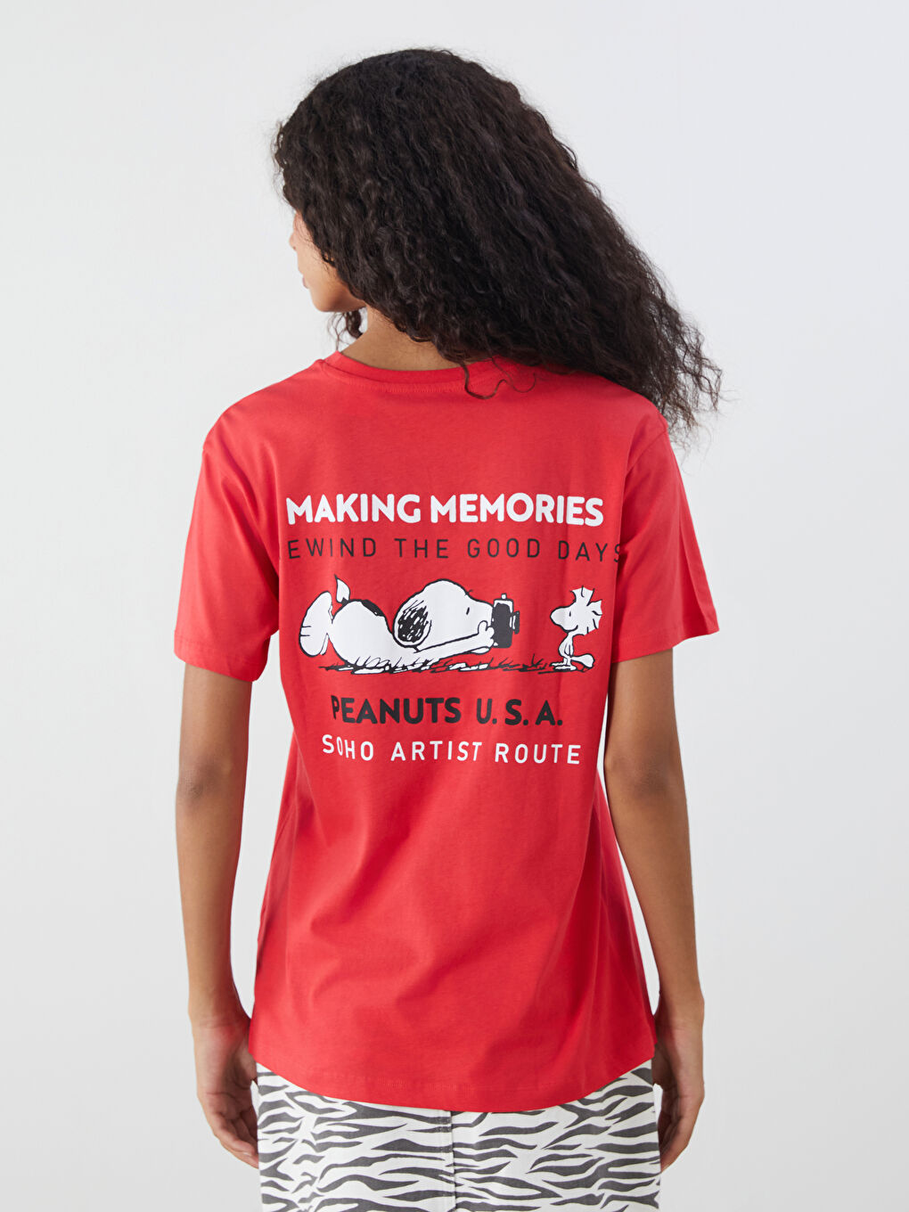 Crew Neck Snoopy Licensed Women's T-Shirt-3