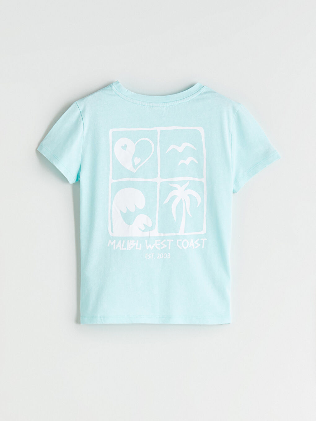 Yeşil Bisiklet Yaka Kız Çocuk Tişört-2