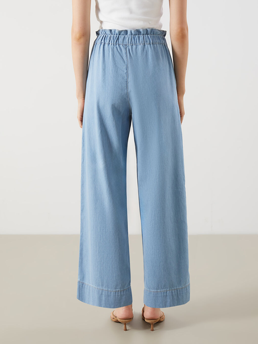 LCW Jeans Elasticated Waist Straight Fit Women's Jeans -S5QT17Z8-311